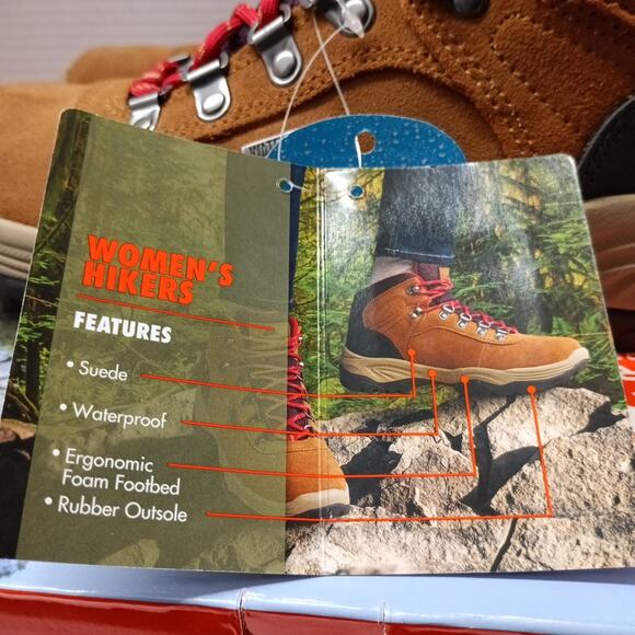 Ozark Trail Women's Waterproof Stoneclad Hiker Boots Wheat Color Size 6 hiking - Picture 4 of 8